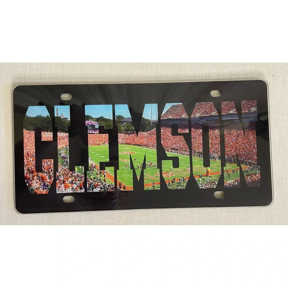 Clemson University Football Acrylic License Plate - Official Licensed Collegiate